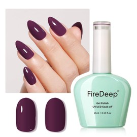 Firedeep Rebecca Purple Gel Nail Polish, 0.54 Fl Oz Large Bottle UV/LED Soak Off Purple Gel Polish for Autumn and Winter