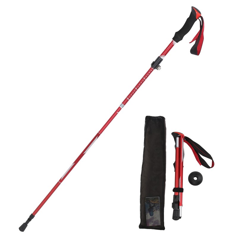 Collapsible Lightweight Aluminum Pole Hiking Stick Cane for Trekking Mountaineering