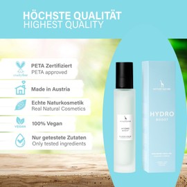 Mother Nature Cosmetics Hyaluronic Gel with Real Chamomile - Anti-Ageing Natural Cosmetics - 100 ml High Dose - Intensive Moisture and Anti-Wrinkle Effect - Also for Combination Skin and Blemished Skin