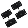 2 Sets 2.28x1.22inch Black Sliding Door Nylon Pulley Cabinet Hanging