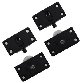 Caishun 2 Sets 2.28x1.22inch Black Sliding Door Nylon Pulley Cabinet Hanging Wheel Wardrobe Furniture Fitting for Sliding Door Drawer Window and Wardrobe