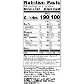 Nature Valley Crunchy Oats 'n Honey Granola Bars, 60 Bars, 44.7 OZ (30 Pouches)