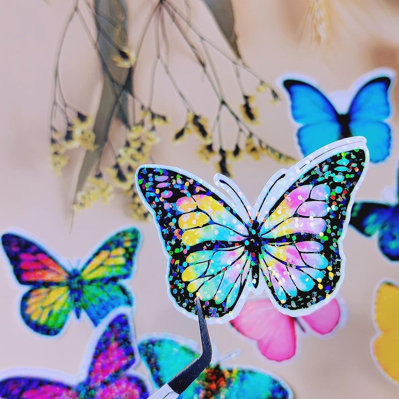 Bleidruck 24 Sheets Printable Holographic Sticker Paper 8.5x 11 inch