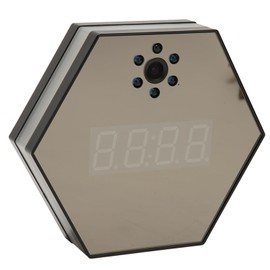 Smart Surveillance Camera, 1080P HD Indoor Camera for Home Security with Clock Display and Color Light, WiFi Pet Camera Nanny Cam with Night Vision Motion Detection (Black)