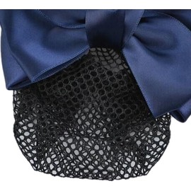 Redecilla para el Cabello con Lazo para Mujer con Cubierta para Moño, Joyería Fina, Red Ligera y Elástica con Clamp/Holder para el Cabello para Camarera, Enfermera Redecilla para el con Lazo para Muje