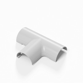 D-Line Clip-Over Micro+ Equal Tee White - Use to join 3 lengths of 20x10mm Trunking - 1-Pack, 20x10mm (Micro+) Equal Tee