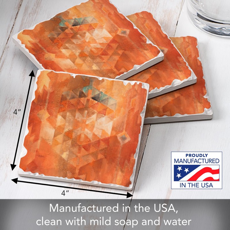 Thirstystone Desert Sunset 4 Pack Assorted Tumbled Tile Stone Coasters