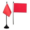 Flaggenfritze Table Flag Plain Red + Free Sticker