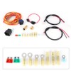 Electric Cooling Fan Wiring Harness Kit Dual Single 165/185 W/Thermostat