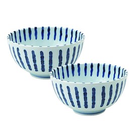 Tableware East Dyeing Dami Tokusa Lightweight Various Rice Bowl (Large) Set of 2 Japanese Tableware, Donburi, Noodle Bowl, Ramen Bowl