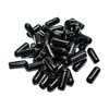 50pcs Vinyl Flexible End Caps, Rubber End Caps, Black Bolt