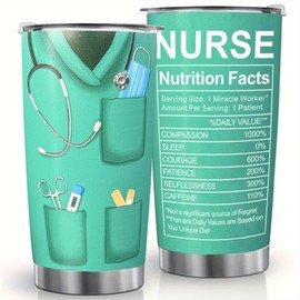 YOETTE Nurse Tumbler 20oz, for Women Men Nurse Stainless Steel Insulated, School Graduation Birthday Christmas Appreciation Nursing School Graduation Travel Coffee Cup Gifts