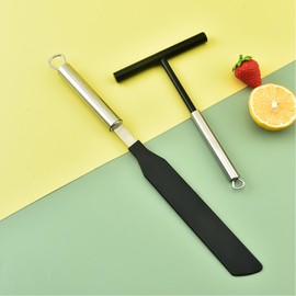 2 Pieces Spatula Stainless Steel Crepes, Dough Spreader Crepes, Distributor Crepes Accessories, Suitable for Preparing Pancakes or Crepes
