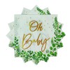 32Pcs Eucalyptus Leaf Oh Baby Napkins Sage Green 6.5in