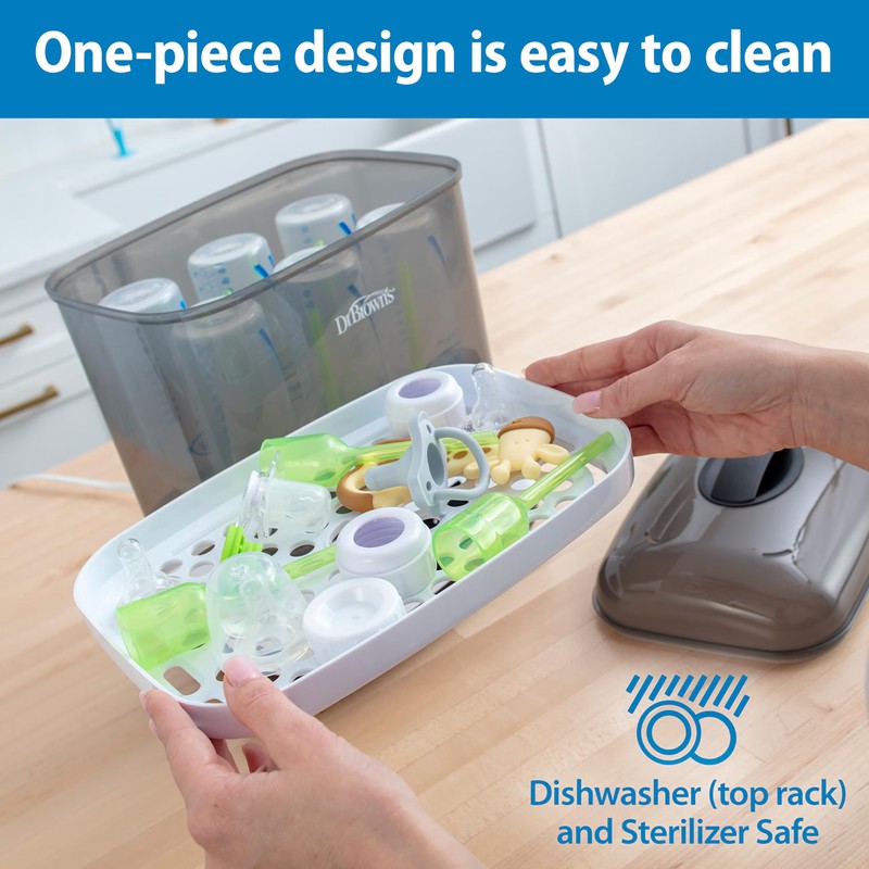 Dr. Brown's HappyPaci 100% Silicone Baby Pacifier, Contoured One-Piece Design,