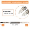 WHLLING Dual Head Nail Setter, Hammerless 1/32″& 1/16″ Spring Nail