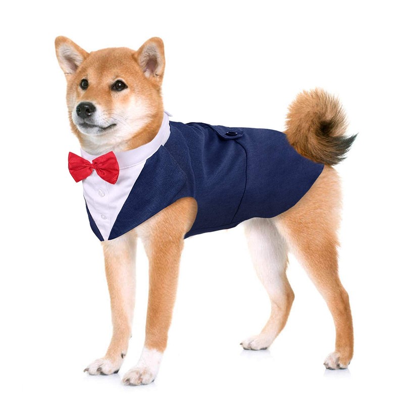Kuoser Dog Tuxedo Dog Suit and Bandana Set, Dogs Tuxedo