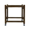 Wooden Rolling Pants Trolley with 16 Hangers