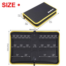 Andux Zone Tool Sets Zip Storage Bag for Tool Box WJSNB-02 (Yellow, L)