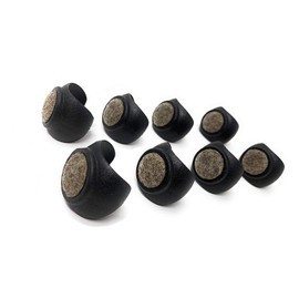Design61 Felt gliders, set of 8, chair gliders, floor glides, diameter 21-24 mm, silencer furniture gliders, clamping shell glides with noise-absorbing felt sliding surface