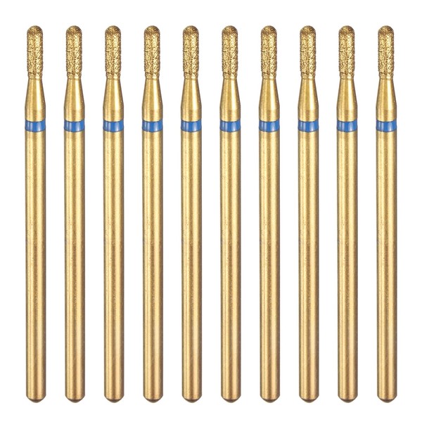 HARFINGTON 10pcs 120-140 Grits Diamond Grinding Bit 1.8mm Cylindrical Ball