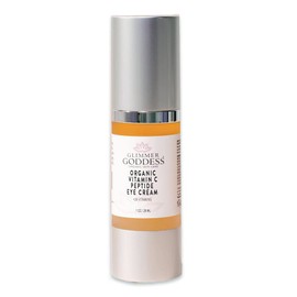 GLIMMER GODDESS Organic Vitamin C and Peptide Eye Serum for Dark Circles, 1 oz