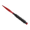 Small Round Hair Brush, Mini Ultra Thin Aluminum Tube Nylon