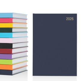 evelay 2026 Diary A4 Week to View Hardback Planner Organiser Journal Notebook for School Home Office Personal Use (A4, Navy)