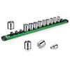 SK 3/8" Drive Socket Set, SAE Sockets, 13-Piece, 1/4" to