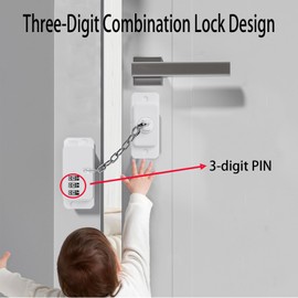 CMINGJ (6 Pack) Refrigerator Lock with code for Babies, Child Safety Digital combination lock for Fridge, Cabinets, Window and door, Adjustable cabinets Lock for Babies, Kids and Toddlers (White)