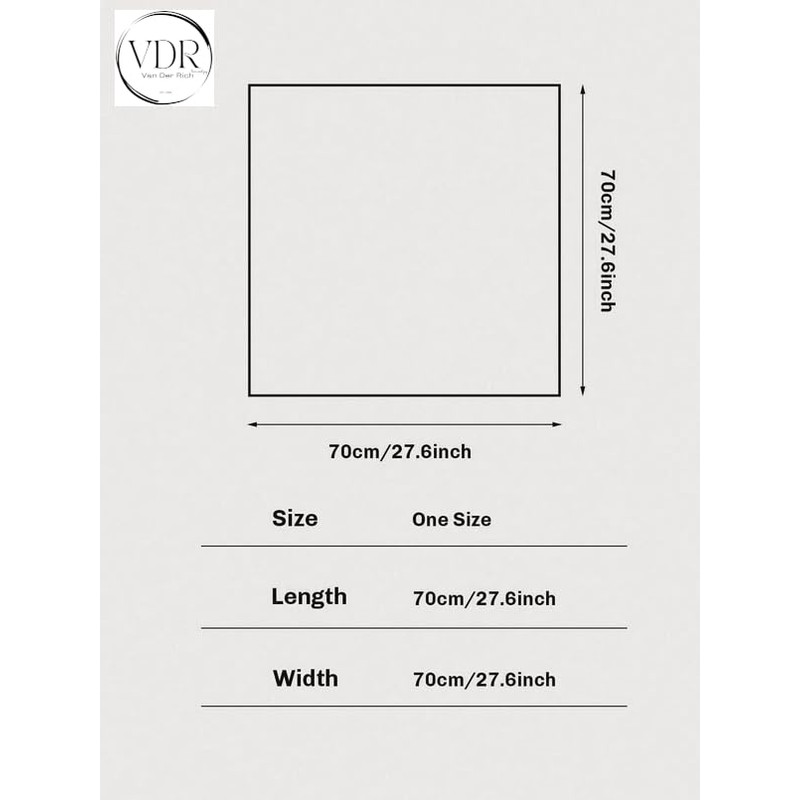 Van Der Rich ® Elegant Silk Satin Effect Square Scarf