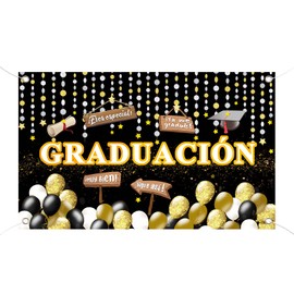 BETESSIN Spanish Graduation Decoration Graduation Banner Congratulations Banner Exam Passed Garland
