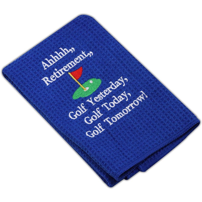 LEVLO Ahhhh Retirement Golf Yesterday Golf Today Golf Tomorrow Embroidered
