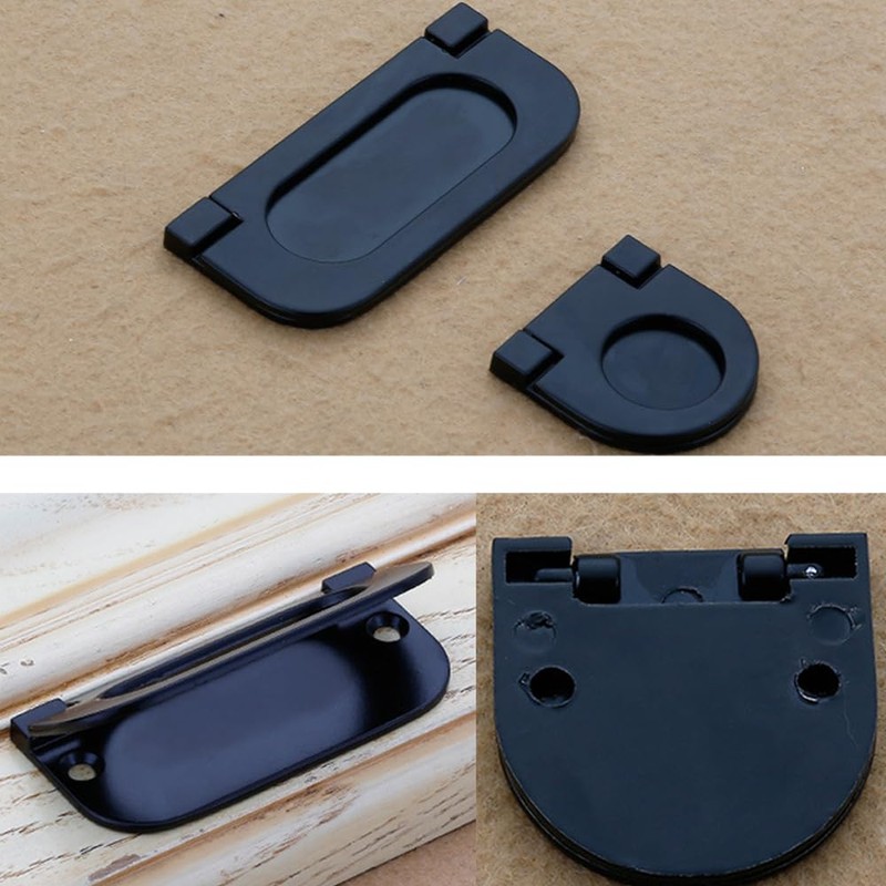 2 Pack Flush Pull Handle, Hidden Recessed Door Handle for