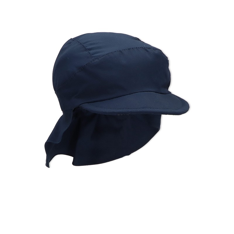 Sterntaler Unisex Peaked Hat with Neck Protection, Blue (Marine 300),
