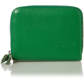 KALMOR Wallets for Women Leather Double Zipper RFID Blocking Purse with Coin Pocket, Green, 4. 25” x 3. 0” x 1.5”