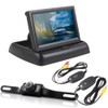 PolarLander Wireless Reversing Camera HD 4.3" LCD Foldable Car Monitor