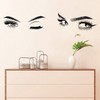6 Pieces Black Woman Beauty Eyes Wall Decal DIY Fashion