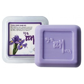 Fluffy Iris Soap 120g - 3. Sulfur Coconut / 뽀송이 창포 때비누 120g - 3. 유황 코코넛