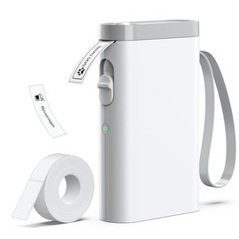 Máquina etiquetadora P21 con cinta, impresora de etiquetas Bluetooth térmica con cortador integrado y múltiples plantillas, impresoras portátiles para