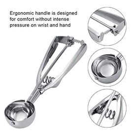 Cuchara para Helado y Falafel, 4cm, Utensilio de Cocina Profesional para Restaurante, Heladería y Hogar