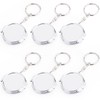 6 Pcs Round Mirror Keychain Compact Mirror Double Sided Folding