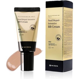 MIZON SNAIL REPAIR INTENSIVE BB CREAM (#23), SPF 30 PA +++ Multifunctional BB Cream with Snail Mucin, Sun Protection and Makeup Coverage, Strenghtens Skin Elasticity