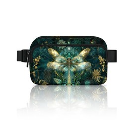 Dragonfly Fanny Pack Fashion Belt Bag Lightweight Waist Pouch with Adjustable Strap Mini Crossbody Bags for Women Travel Sports Running