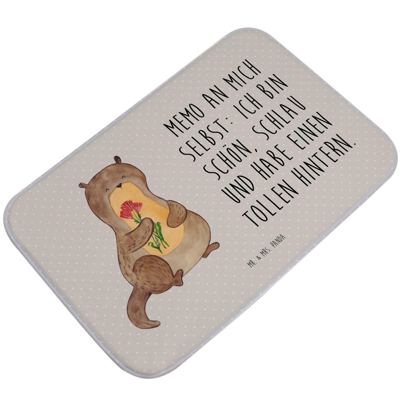 Mr. & Mrs. Panda Otter Bouquet Bath Mat Gift Bath