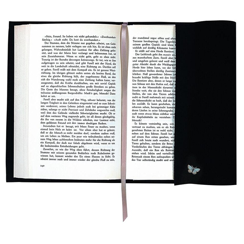 moses. libri_x Book Cover with Ribbon Marker, Cotton Book Cover