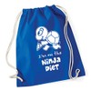 Hippowarehouse I'm On The Ninja Diet Drawstring Cotton School Gym