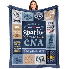 Jengehta CNA Gifts for CNA Week 2025, CNA Gifts for Women Men, CNA Appreciation Gifts for CNA Nurses/Workers, Certified Nursing Assistant Gifts Throw Blanket 60" X 50", CNA Gift for Coworker
