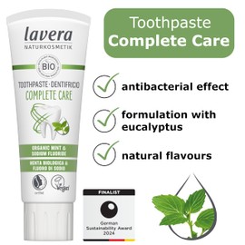 Lavera Organic Mint and Fluoride Complete Care Toothpaste New 75ml