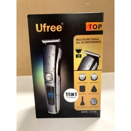 Ufree Silver Black LED Display Professional Hair Clipper Set